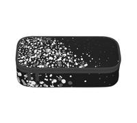 Trousse à Crayons, Trousse à Crayons imprimée de Grande capacité, Porte-Crayon pour Bureau, école,Imprimé Paillettes Noir Blanc