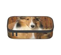 Trousse à Crayons, Trousse à Crayons imprimée de Grande capacité, Porte-Crayon pour Bureau, école,Joli Chien Sheltie