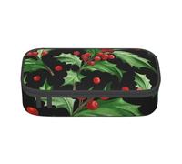 Trousse à Crayons, Trousse à Crayons imprimée de Grande capacité, Porte-Crayon pour Bureau, école,Joyeux Noël Houx