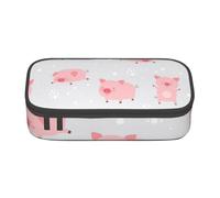 Trousse à Crayons, Trousse à Crayons imprimée de Grande capacité, Porte-Crayon pour Bureau, école,Joyeux Petits cochons Mignons