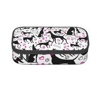 Trousse à Crayons, Trousse à Crayons imprimée de Grande capacité, Porte-Crayon pour Bureau, école,Lévriers et Coeur de Patte