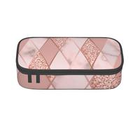 Trousse à Crayons, Trousse à Crayons imprimée de Grande capacité, Porte-Crayon pour Bureau, école,Marbre Luxe Géométrique