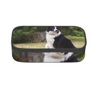 Trousse à Crayons, Trousse à Crayons imprimée de Grande capacité, Porte-Crayon pour Bureau, école,Mauvais Chien Border Collie