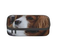 Trousse à Crayons, Trousse à Crayons imprimée de Grande capacité, Porte-Crayon pour Bureau, école,Mignon Cavalier King Charles Spaniel
