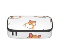Trousse à Crayons, Trousse à Crayons imprimée de Grande capacité, Porte-Crayon pour Bureau, école,Mignon Corgi Cul