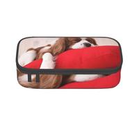 Trousse à Crayons, Trousse à Crayons imprimée de Grande capacité, Porte-Crayon pour Bureau, école,Modèle Cavalier King Charles Spaniel