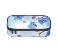 Trousse à Crayons, Trousse à Crayons imprimée de Grande capacité, Porte-Crayon pour Bureau, école,Orchidées Fleurs Naturelles