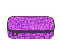Trousse à Crayons, Trousse à Crayons imprimée de Grande capacité, Porte-Crayon pour Bureau, école,Peau d'alligator Crocodile Rose
