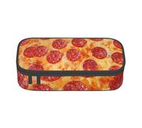 Trousse à Crayons, Trousse à Crayons imprimée de Grande capacité, Porte-Crayon pour Bureau, école,Pizza au Pepperoni modèle 3D
