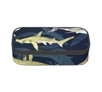 Trousse à Crayons, Trousse à Crayons imprimée de Grande capacité, Porte-Crayon pour Bureau, école,Requin Baleine Vie Marine