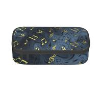 Trousse à Crayons, Trousse à Crayons imprimée de Grande capacité, Porte-Crayon pour Bureau, école,Signe Musical de Musique en métal