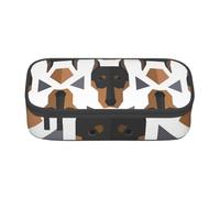 Trousse à Crayons, Trousse à Crayons imprimée de Grande capacité, Porte-Crayon pour Bureau, école,Tête de Doberman à Motif Polygonal