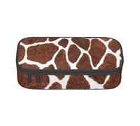Trousse à Crayons, Trousse à Crayons imprimée de Grande capacité, Porte-Crayon pour Bureau, école,Texture Animale à imprimé Peau de Girafe