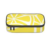 Trousse à Crayons, Trousse à Crayons imprimée de Grande capacité, Porte-Crayon pour Bureau, école,Tranche De Citron Jaune