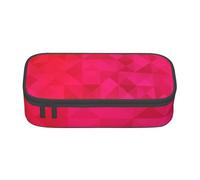 Trousse à Crayons, Trousse à Crayons imprimée de Grande capacité, Porte-Crayon pour Bureau, école,Triangle Géométrique Fuchsia