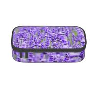 Trousse à Crayons, Trousse à Crayons imprimée de Grande capacité, Porte-Crayon pour Bureau, école,Violet Lavande Imprimé