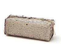 Trousse à Crayons, Trousse Maquillage,Trousse soirée Multi Usage avec Paillette blinbling (Champagne)