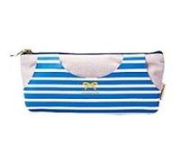 Trousse à crayons - Bonne qualité - Coton - Bleu Marinière - Dimensions 2x8x4 cm - Mixte