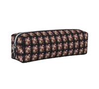 Trousse à crayons unisexe avec imprimé de belles fleurs pour bureau, voyage, papeterie, sac de rangement, Argenté., One Size, Organiseur de sac