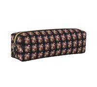 Trousse à crayons unisexe avec imprimé de belles fleurs pour bureau, voyage, papeterie, sac de rangement, doré, One Size, Organiseur de sac