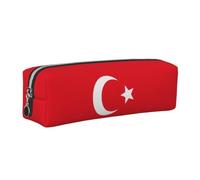 Trousse à crayons unisexe avec imprimé drapeau de la Turquie - Pour le bureau, les voyages, Argenté., One Size, Organiseur de sac