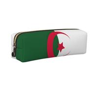 Trousse à crayons unisexe avec imprimé drapeau de l'Algérie pour le bureau, les voyages, doré, One Size, Organiseur de sac