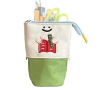 Trousse à crayons verticale, organiseur extensible pour articles de papeterie, design de livre pliable avec fermeture éclair | Pour l'école, la maison, les voyages, l'université, le dortoir, la