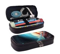 Trousse à crayons Villa on The Top of The Hill avec fermeture éclair - Grande capacité - Esthétique - Trousse à crayons - Portable - Pour bureau, papeterie, maquillage, bureau, Uranus Impact, Taille