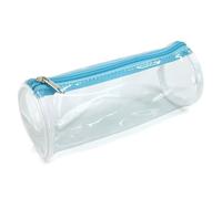 Waytex Trousse ronde 931284 transparente PVC longueur 21 cm Ø 7,5 cm fermeture zippée