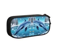 Trousse à crayons Winter The Dolphin pour grand sac à crayons simple multifonctionnel pour bureau