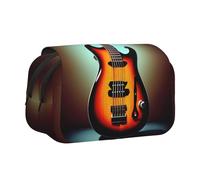 Trousse à double clapet pour guitare, basse, instrument de musique, poche zippée, grande capacité pour fournitures d'art et voyage
