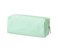 Trousse à en polyester à fermeture éclair, à stylos, organisateur de fournitures artisanales, pochettes de maquillage de voyage pour fournitures scolaires et de bureau, trousse à, Green stripes