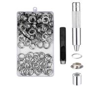 Trousse à œillets Outils,Diamètre Intérieur 12mm, Buses 100set pour Bâche, Rideaux, Chaussures, Sacs