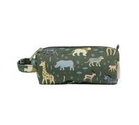Trousse - A Little Lovely Company - Savane - Animaux illustrés - 100% polyester - Zippée