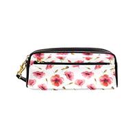 Trousse À Maquillage Aquarelle De Fleurs De Coquelicots Papeterie Organisateur Grande Capacité Trousse Robuste Sac À Crayons pour Adulte Garçon Collège