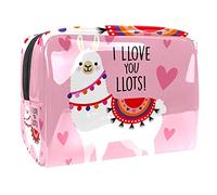 Trousse à maquillage avec citation d'alpaga sans problème - Trousse de toilette - Trousse à crayons, Multicolore 07, 18.5x7.5x13cm/7.3x3x5.1in, Trousse de beauté