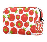 Trousse à maquillage avec fermeture éclair pour femme Motif tomates rouges, multicolore, 18.5x7.5x13cm/7.3x3x5.1in, Trousse de toilette
