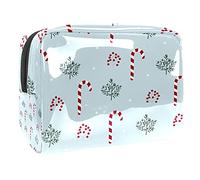 Trousse à maquillage avec flocons de neige et inscription Merry Christmas, Multicolore 10., 18.5x7.5x13cm/7.3x3x5.1in, Trousse de beauté
