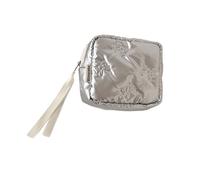 Trousse À Maquillage Élégante en Polyester avec Nœud Papillon Pochette De Rangement Maquillage Voyage Portable Résistante À l'eau