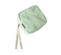 Trousse À Maquillage Élégante en Polyester avec Nœud Papillon Pochette De Rangement Maquillage Voyage Portable Résistante À l'eau