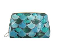 Trousse à maquillage en cuir étanche avec fermeture éclair en forme de sirène pour la maison, les voyages, pour organiser des articles de toilette divers, blanc, Taille unique