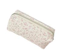 Trousse À Maquillage Florale pour Femme - T-rousse À Pinceaux De Maquillages Florale, Petite T-rousse À Maquillages Zippée en Toile, Organiseur De Maquillage, Accessoires De Voyage