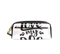 Trousse À Maquillage J'aime Mon Chien Sac À Crayons Durable Sac Porte-Stylo Facile À Nettoyer Étui À Crayons pour Adolescent Garçons Étudiants
