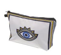 Trousse à Maquillage Paquet à Cosmétiques Ambiance Halloween pour Femmes | Polyester et Mousse, Rangement Zippé Pratique, pour Bureau et Voyage, Motif Œil Maléfique Distinctif
