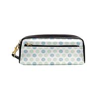 Trousse À Maquillage Point Vert Clair Bleu Étui À Crayons Anti-Salissant Pochette Pratique Trousse pour Collège Adolescent Scolaires