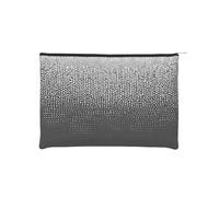 Trousse à maquillage réutilisable en papier imperméable et légère pour voyage, école et usage quotidien Motif imprimé intégral pour femmes, étudiants, écologistes Noir/blanc, Noir , Taille unique