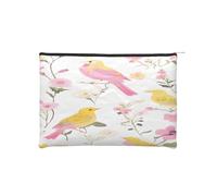 Trousse à maquillage réutilisable en papier imperméable et légère pour voyage, école et usage quotidien Motif imprimé complet pour femmes, étudiants, écologistes, Noir , Taille unique