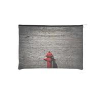 Trousse à maquillage réutilisable en papier imperméable et légère pour voyage, école et usage quotidien Motif imprimé graffiti pour femmes, étudiants, écologistes, Noir , Taille unique