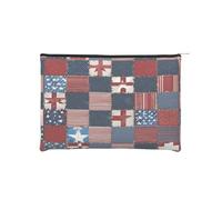 Trousse à maquillage réutilisable en papier imperméable et légère pour voyage, école et usage quotidien Motif imprimé floral Pour femmes, étudiants, écologistes, Noir , Taille unique