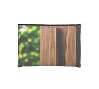 Trousse à maquillage réutilisable en papier imperméable et légère pour voyage, école et usage quotidien Motif imprimé complet pour femmes, étudiants, écologistes, Noir , Taille unique